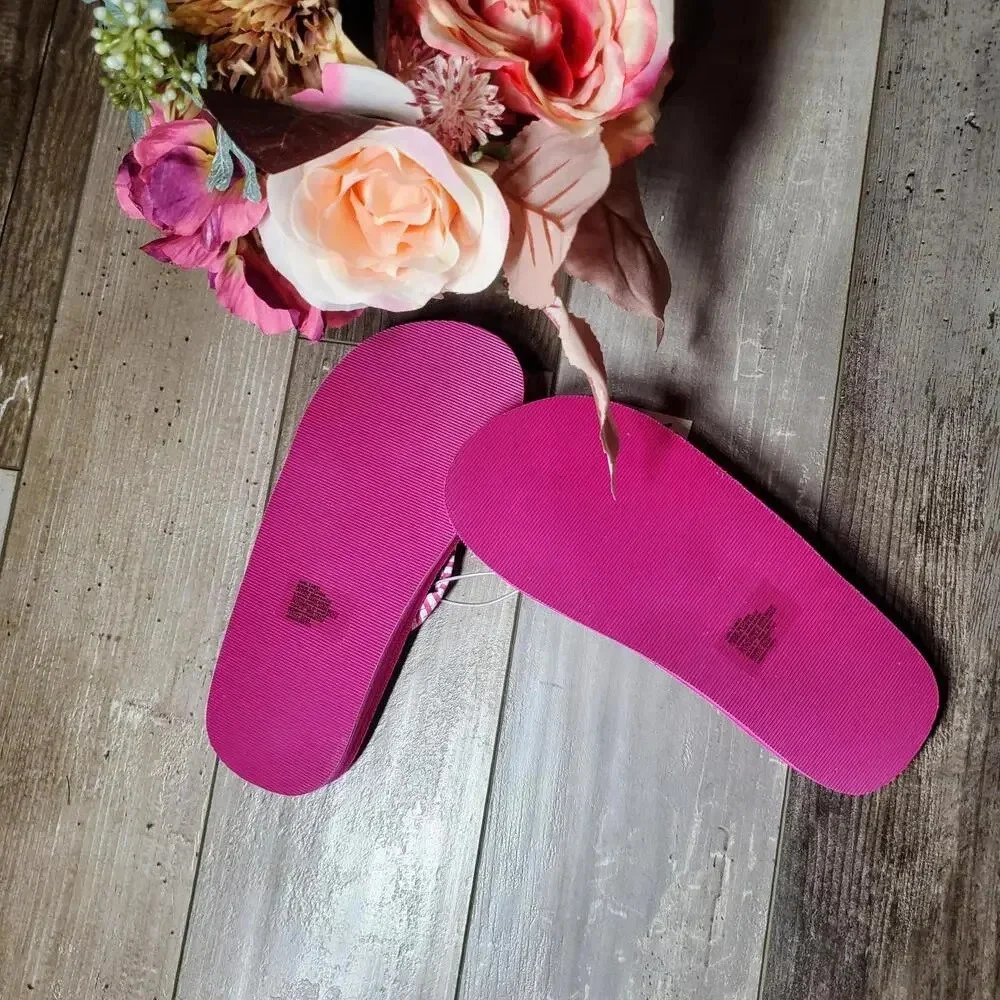 NWT Sonoma Goods for Life Sonnyy Kids Thong Sandals Pink Stripe Size 2
